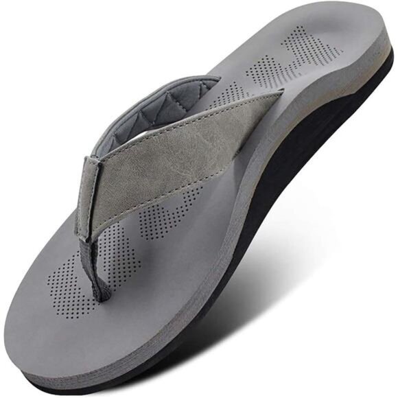 Men Sandals Flip Flop with Orthotic Arch Support Athletic Slide Sandals for Men - Picture 1 of 7
